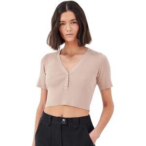 4th & Reckless Women’s Tinsley Button Front Knitted Top Size Medium